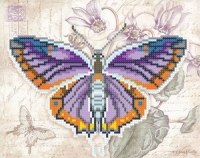 Т4 29 Сиреневая бабочка, Схема для вышивки бисером