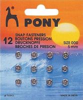 76512 Кнопки одежные Pony D5 мм, никель